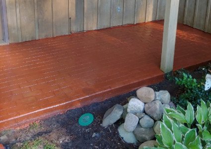 Stamped Concrete with appearance of Red Brick